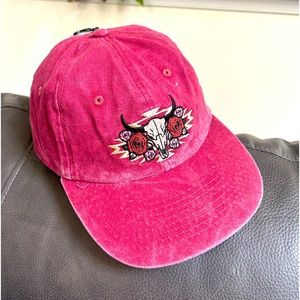 NWT Nicely Distressed Ladies Red Cap